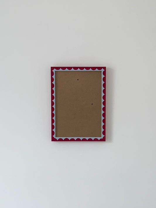 Red and Blue scallop frame